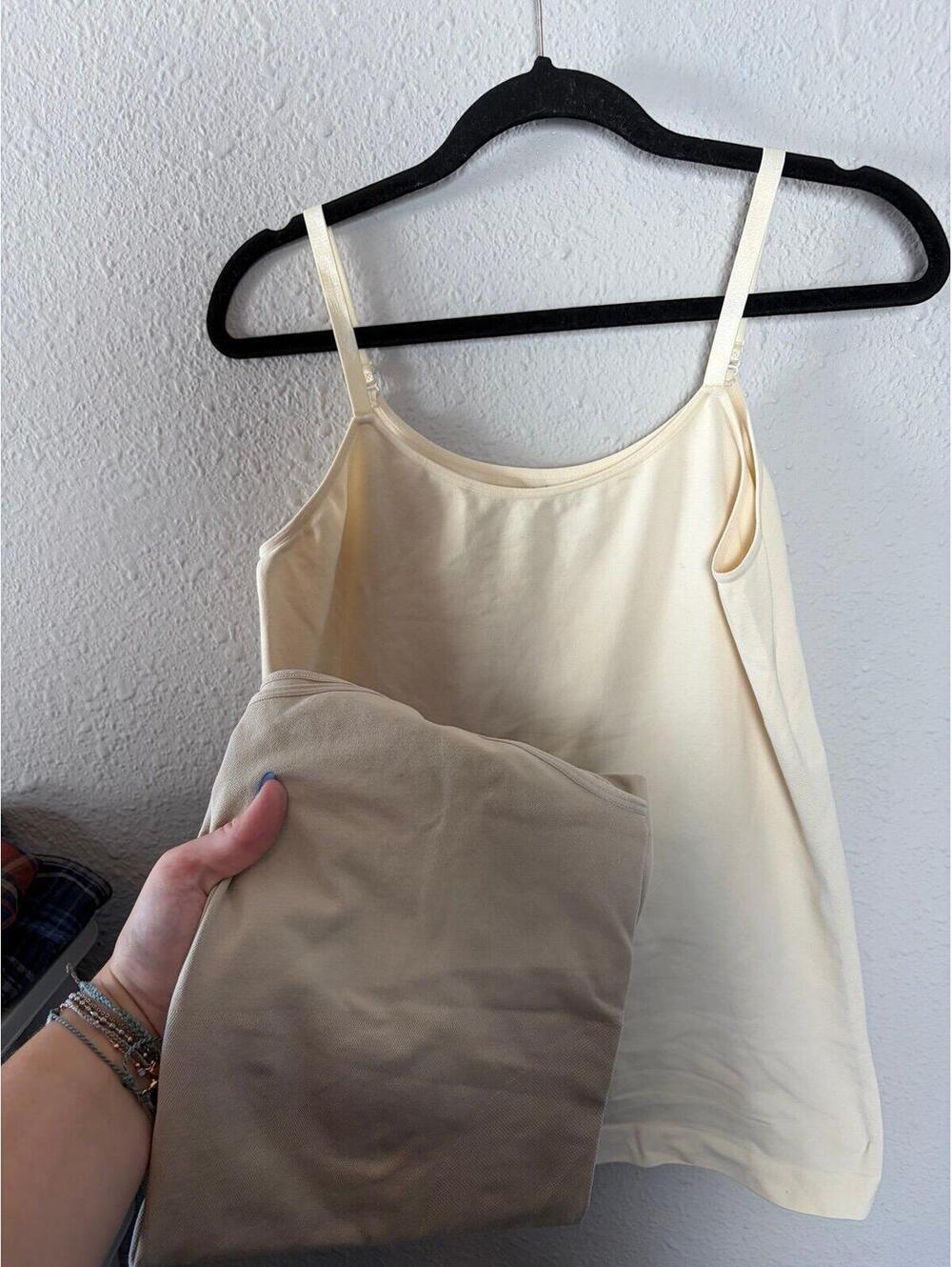 Bundle of 2 Shapermint Essentials Camisoles size 4XL. Cream and Beige. Some mark
